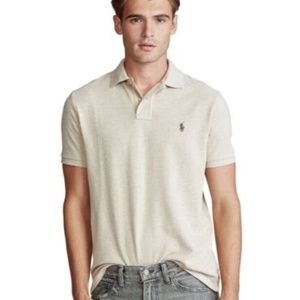 Polo by Ralph Lauren Mens Dune Tan Short Sleeve Shirt Classic Fit Mesh